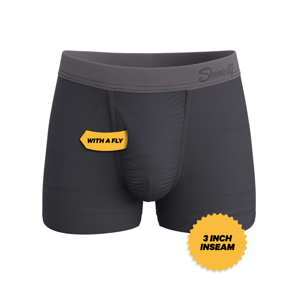 The Slate Expectations | Grey Tonal Ball Hammock® Pouch Trunks Underwear - Shinesty
