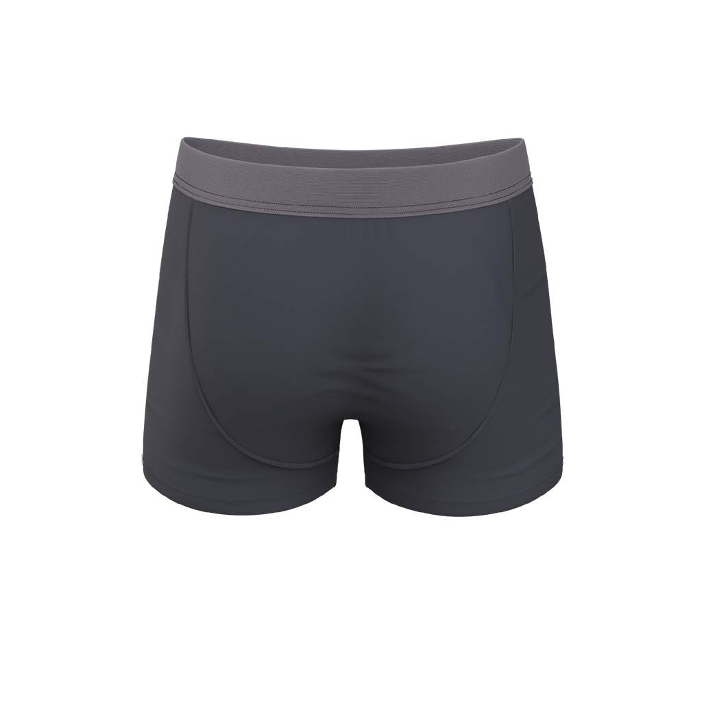The Slate Expectations | Grey Tonal Ball Hammock® Pouch Trunks Underwear - Shinesty