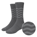The Sleek | Gray Waves Heel Hammock™ Crew Socks - Shinesty