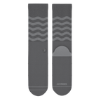 The Sleek | Gray Waves Heel Hammock™ Crew Socks - Shinesty