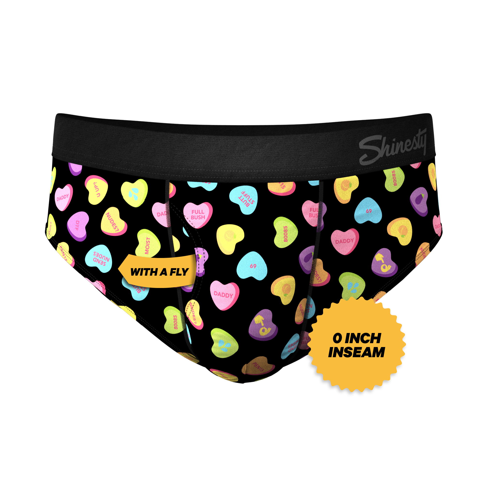 The Smooth Talker | Candy Hearts Ball Hammock® Pouch Underwear Briefs - Shinesty