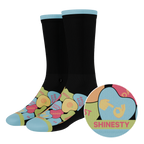 The Smooth Talker | Candy Hearts Heel Hammock™ Crew Socks - Shinesty