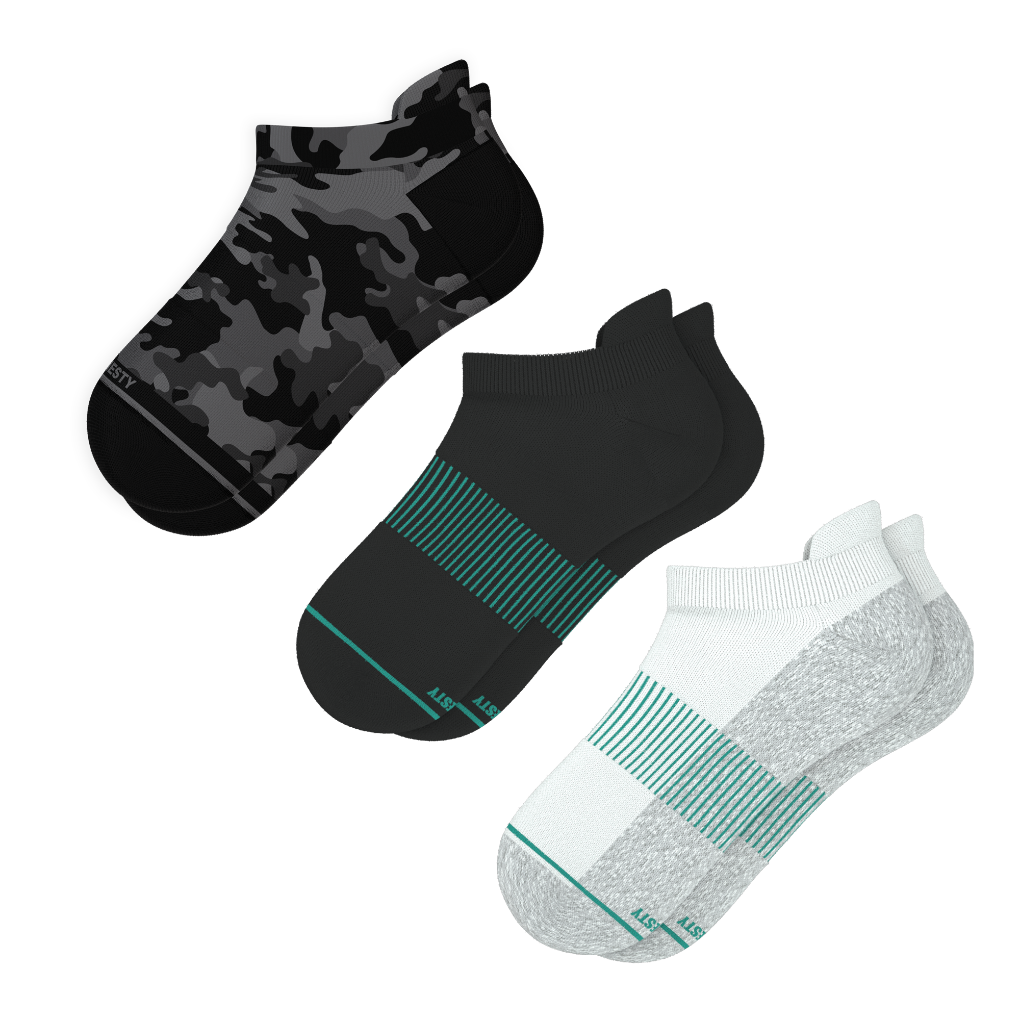 The Sneaky Three | Heel Hammock™ Ankle Socks 3 Pack - Shinesty