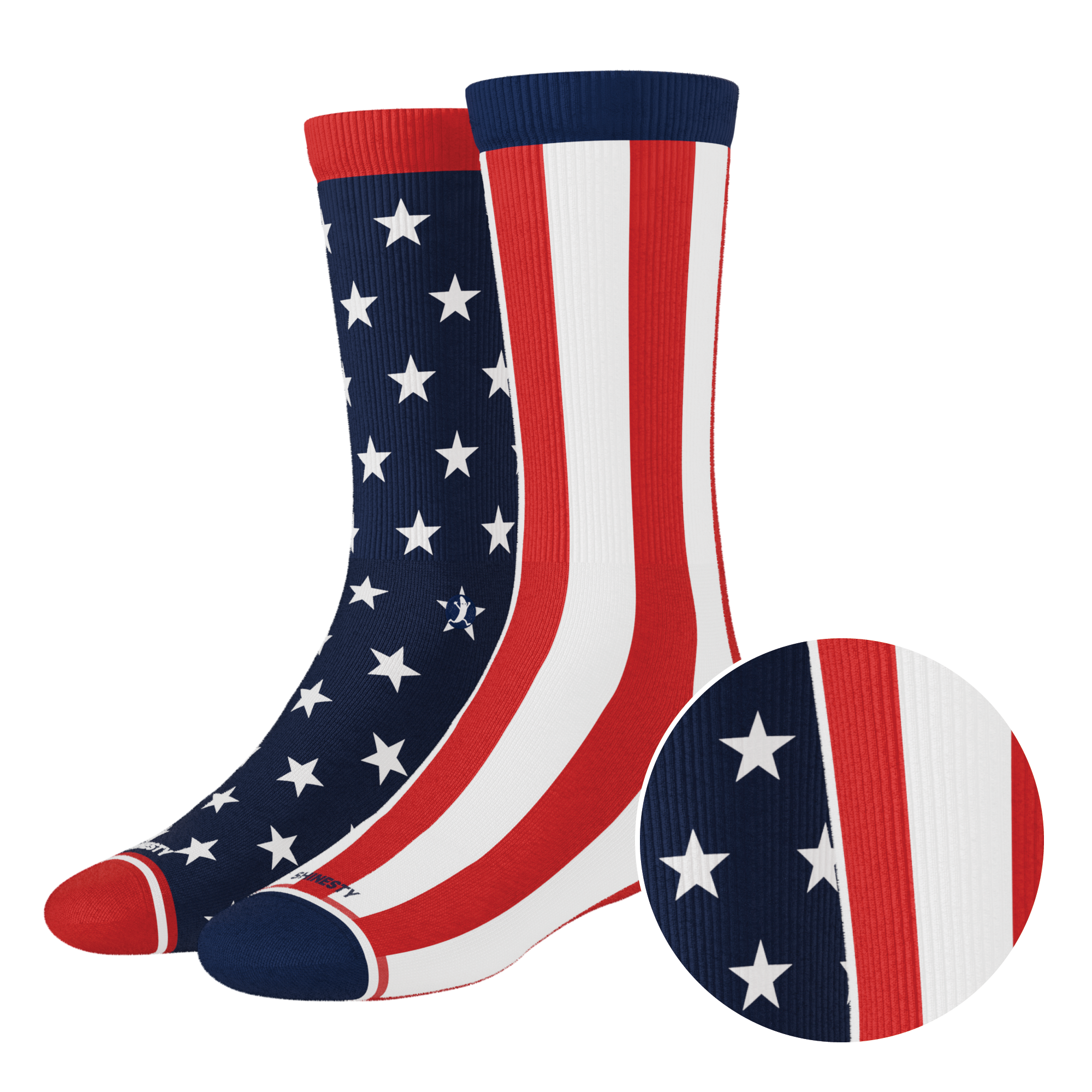 The Socky Balboa | American Flag Heel Hammock™ Crew Socks - Shinesty