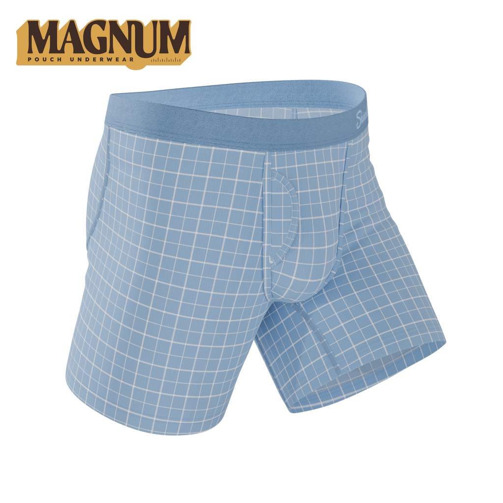 The Spick & Span | Window Pane Plaid Ball Hammock® Magnum Big Pouch Underwear - Shinesty
