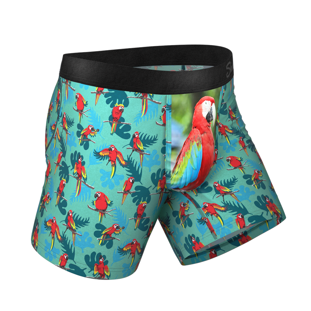 The Squawk Tease | Tropical Parrot Ball Hammock® Pouch Underwear - Shinesty