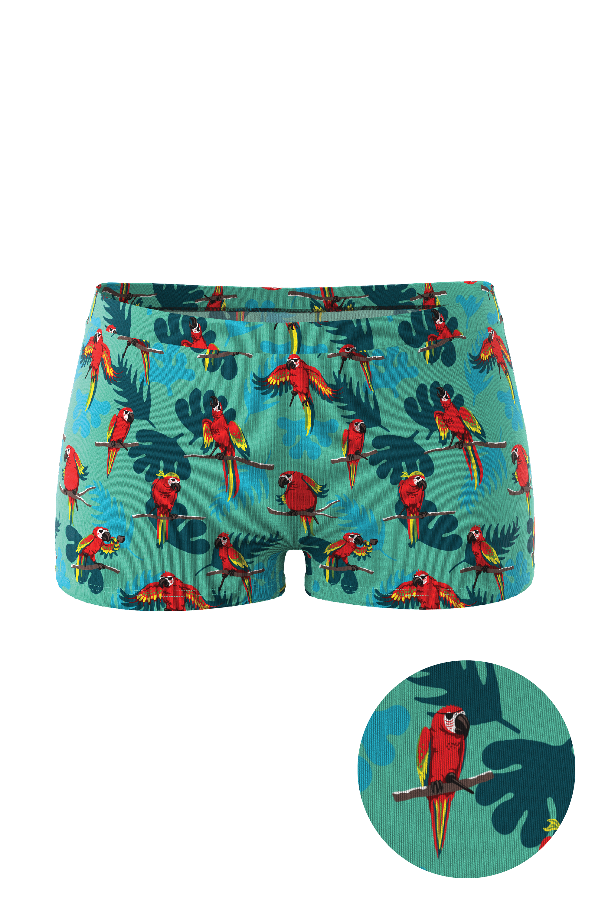 The Squawk Tease | Tropical Parrot Modal Boyshort Underwear - Shinesty
