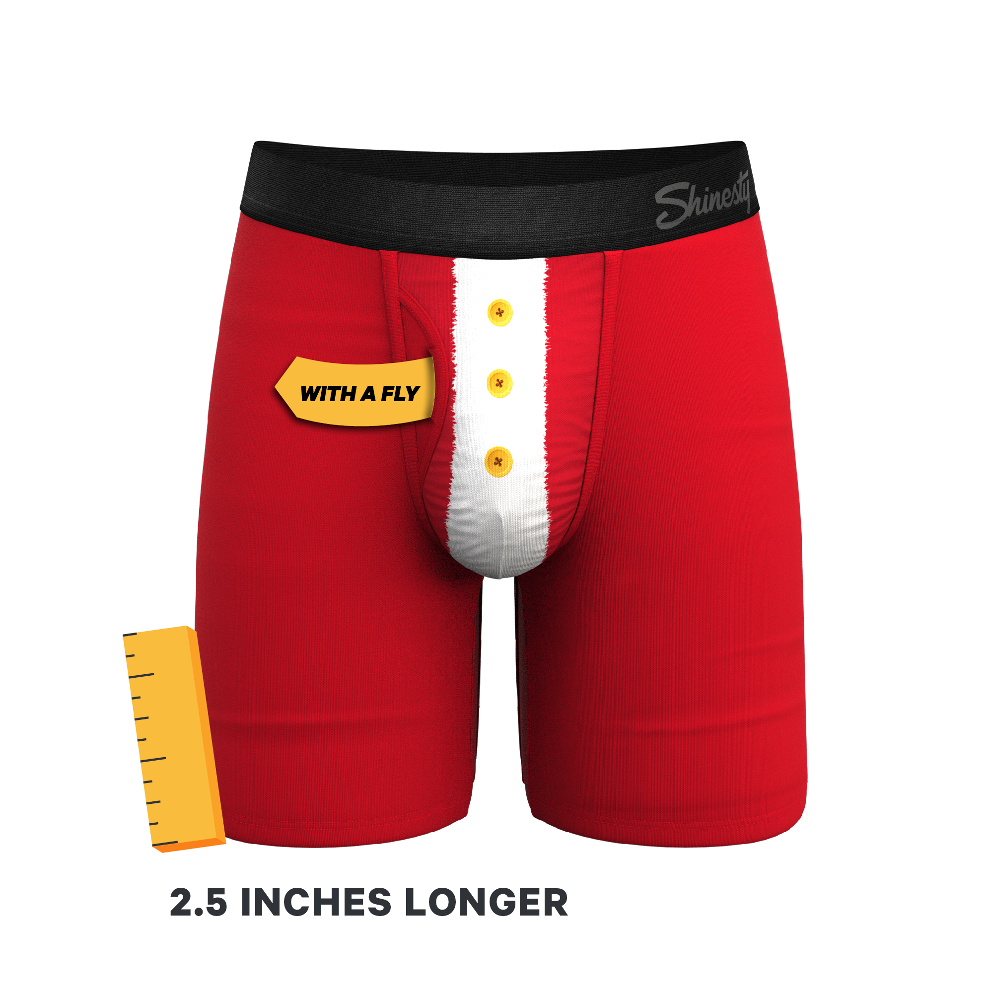 The St. Knickers | Santa Belt Ball Hammock® Boxer - Long Leg - Shinesty