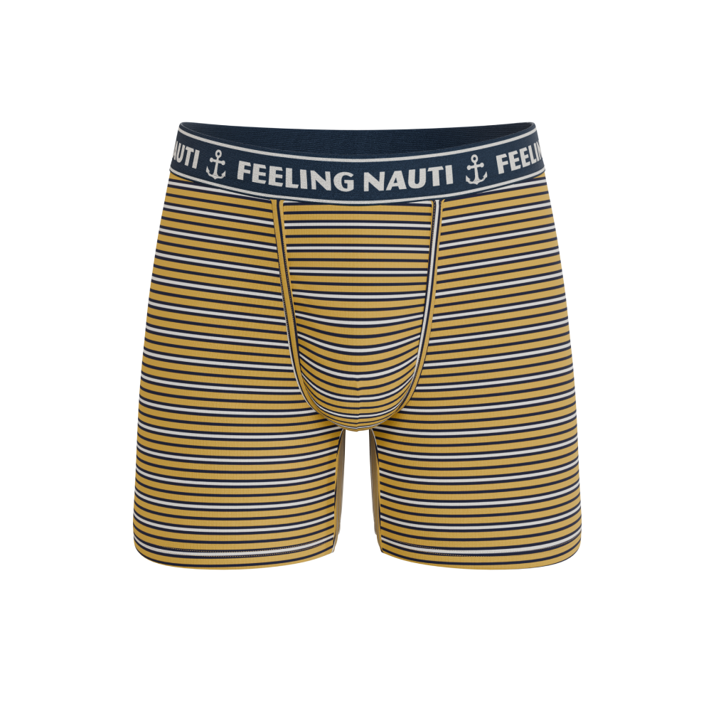 The Regatta | Navy and Yellow Terry Ball Hammock® Boxer - Shinesty