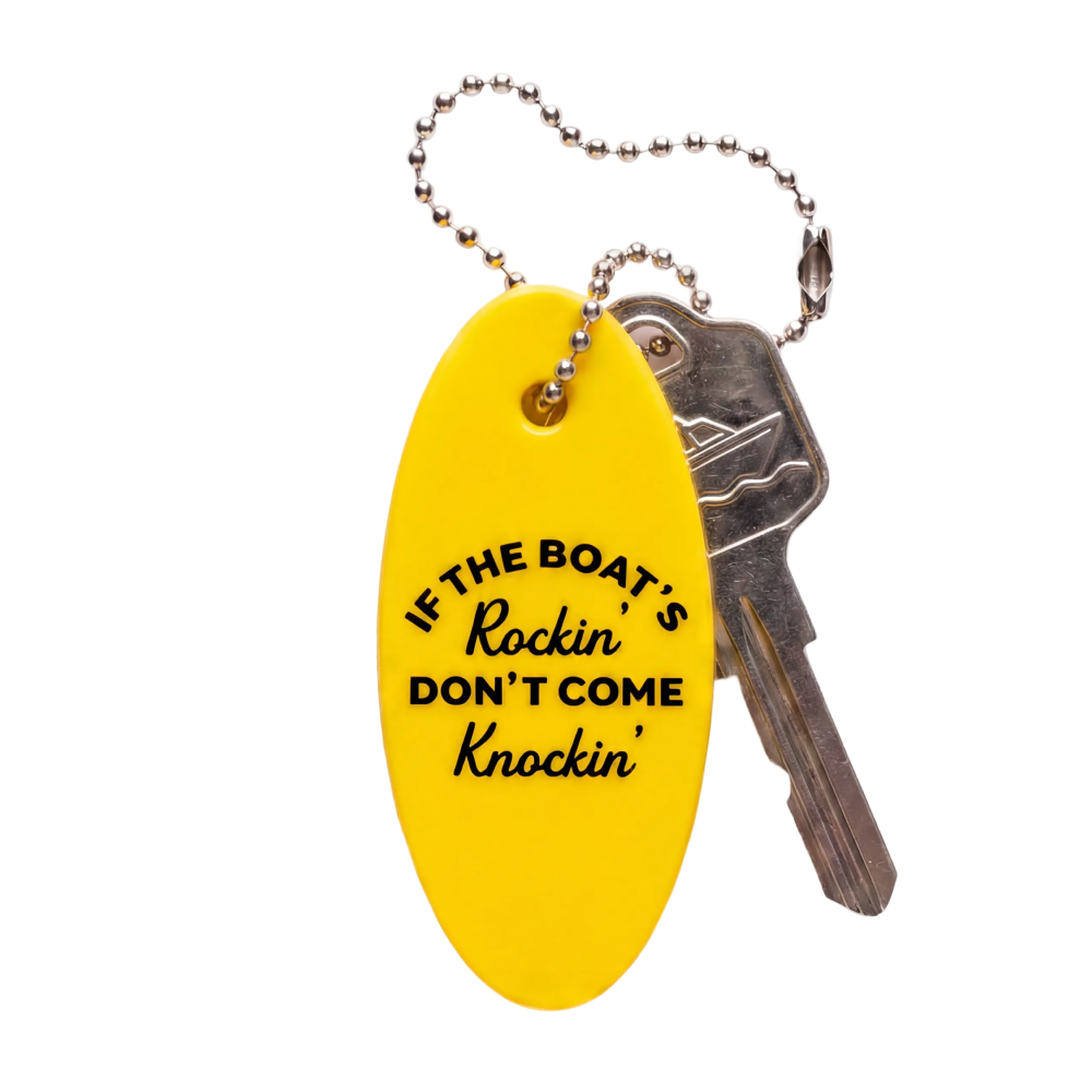 The Big Dock Marina | Yellow Nautical Floatie Keychain - Shinesty