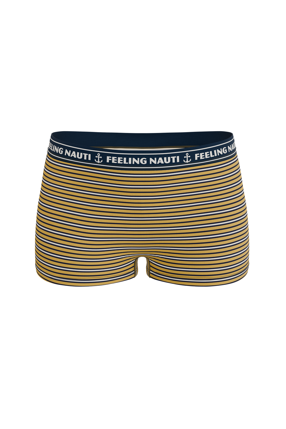 The Regatta | Navy and Yellow Terry Modal Boyshort - Shinesty