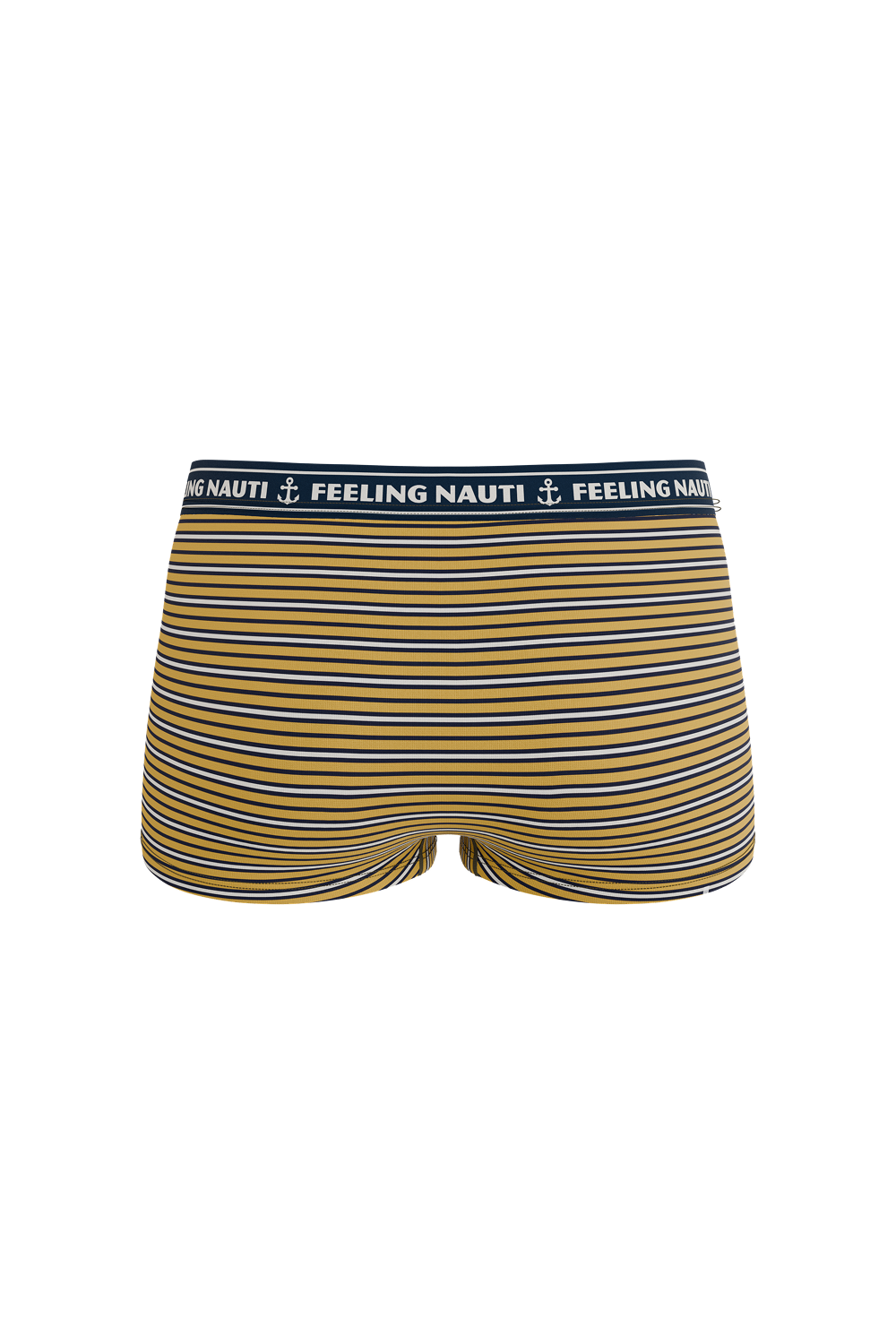 The Regatta | Navy and Yellow Terry Modal Boyshort - Shinesty