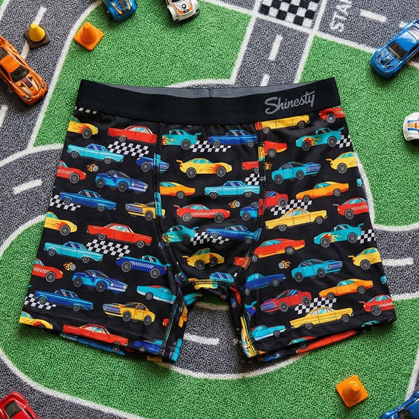 The Start Your Engines | Racecar Youth Boxer Briefs - Shinesty