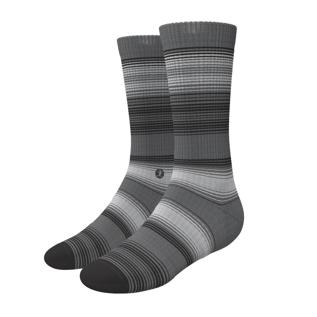 The Static Channel | Stripe Heel Hammock™ Crew Socks - Shinesty