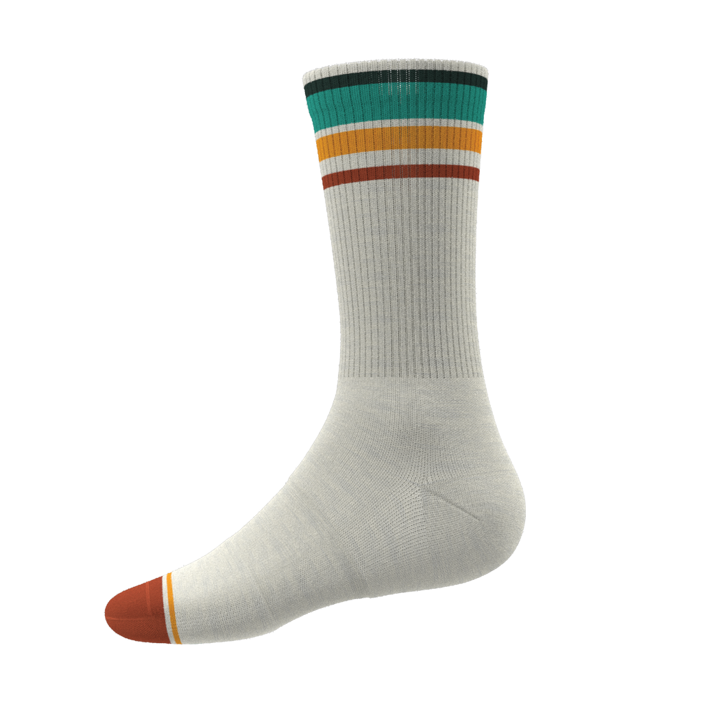 The Stellar | Retro Stripe Heel Hammock™ Crew Socks - Shinesty