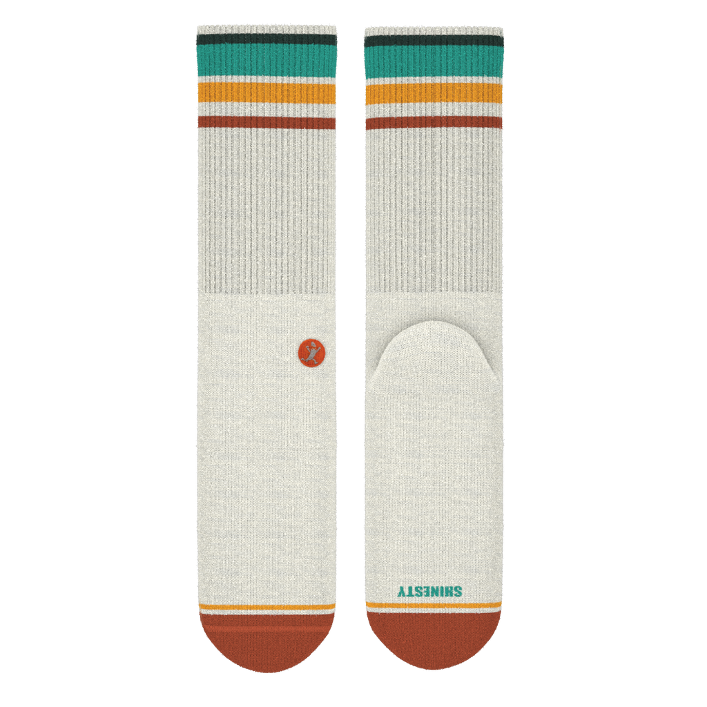The Stellar | Retro Stripe Heel Hammock™ Crew Socks - Shinesty
