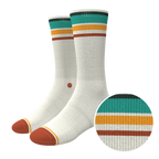 The Stellar | Retro Stripe Heel Hammock™ Crew Socks - Shinesty