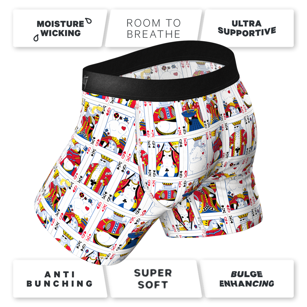 The Strip Poker | Playing Cards Ball Hammock® Pouch Underwear With Fly - Shinesty