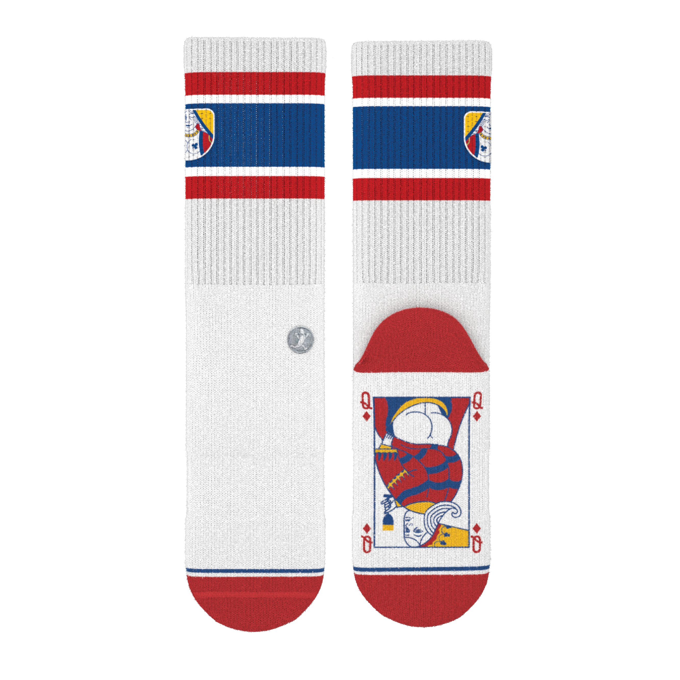 The Strip Poker | Playing Card Heel Hammock™ Crew Socks - Shinesty
