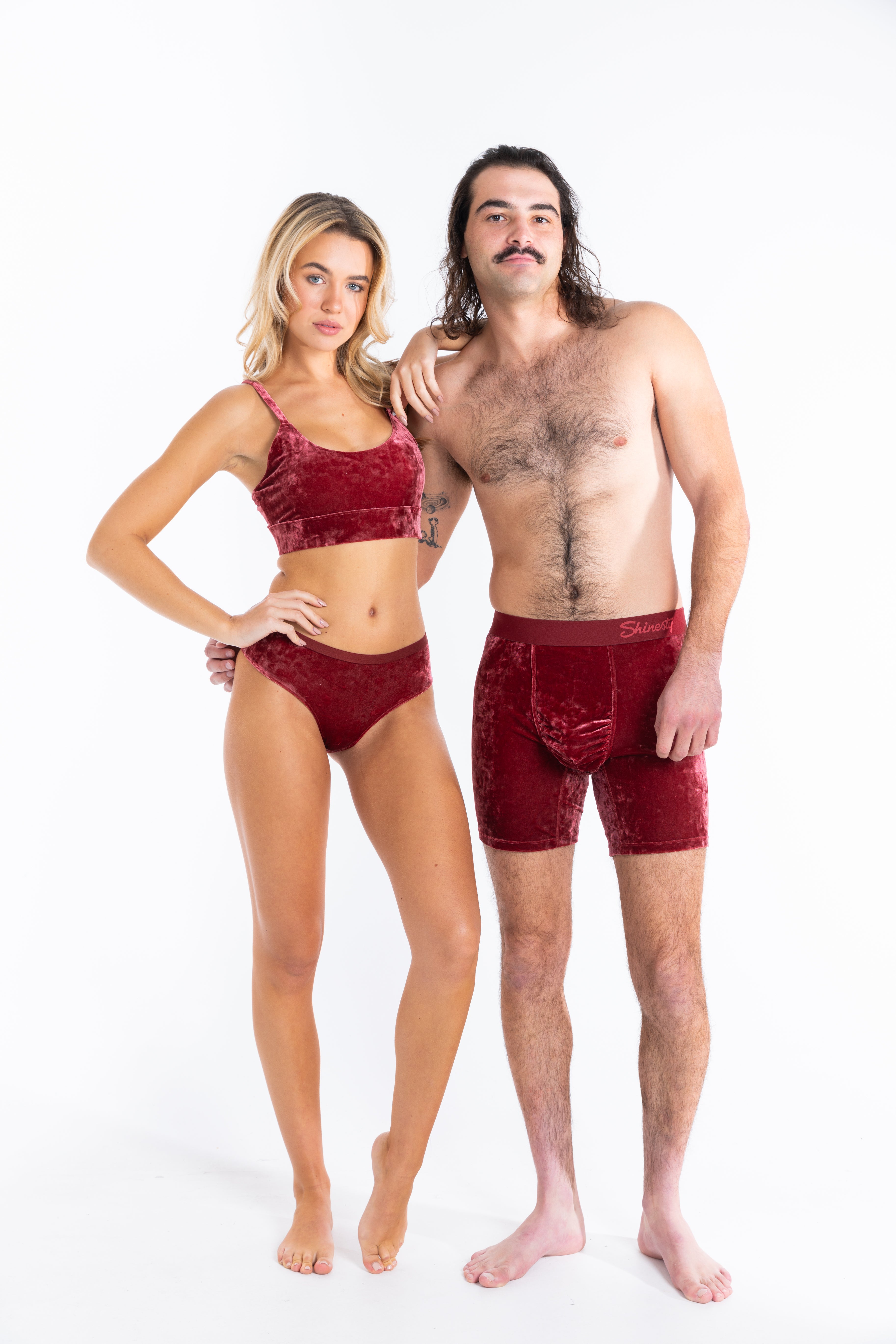 The Serenade | Red Velvet Ball Hammock Pouch® Boxer - Shinesty