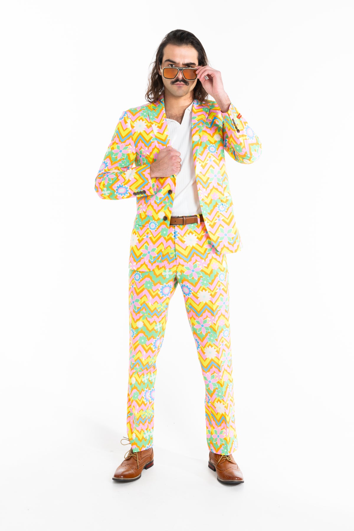 The Solar Flower | Trippy Floral Suit - Shinesty