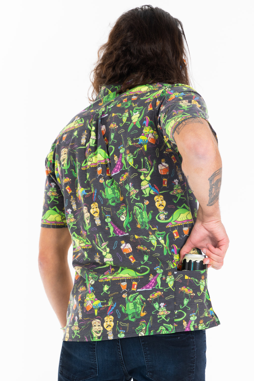 The Bead Hound | Wild Mardi Gras Hawaiian Shirt - Shinesty