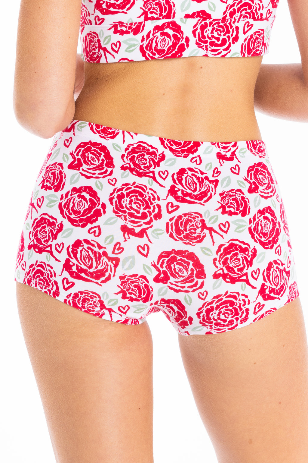 The Bloom With A View | Naughty Roses Modal Boyshort Underwear - Shinesty