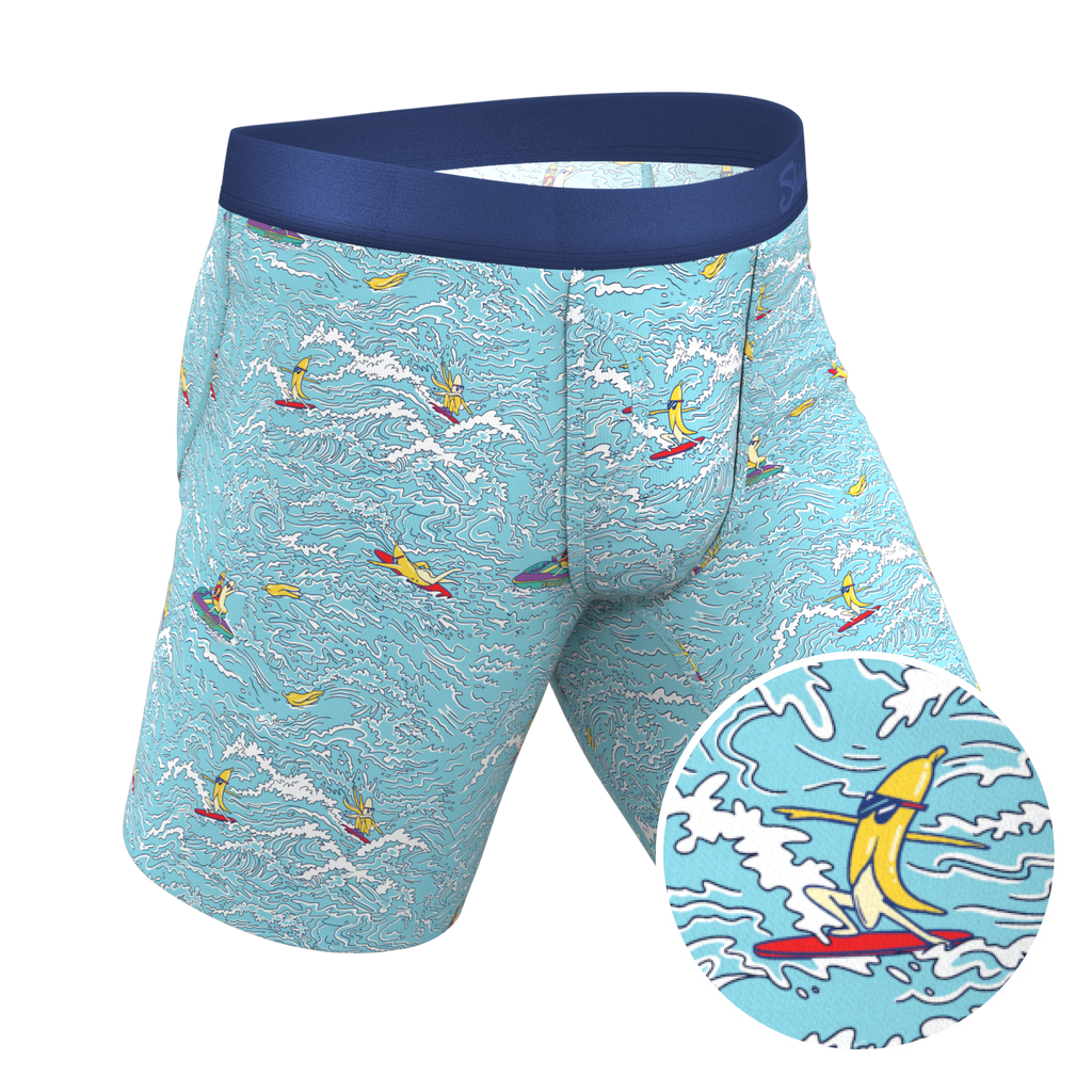 The Surfin' Turf | Shinesty Surfer Ball Hammock® Boxer - Long Leg - Shinesty