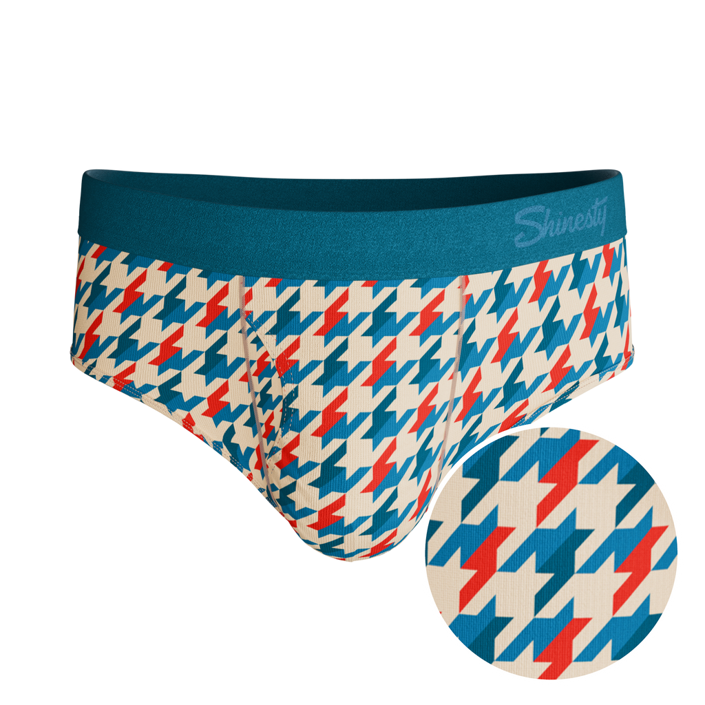 The Swanky | Retro Houndstooth Ball Hammock® Pouch Underwear Briefs - Shinesty