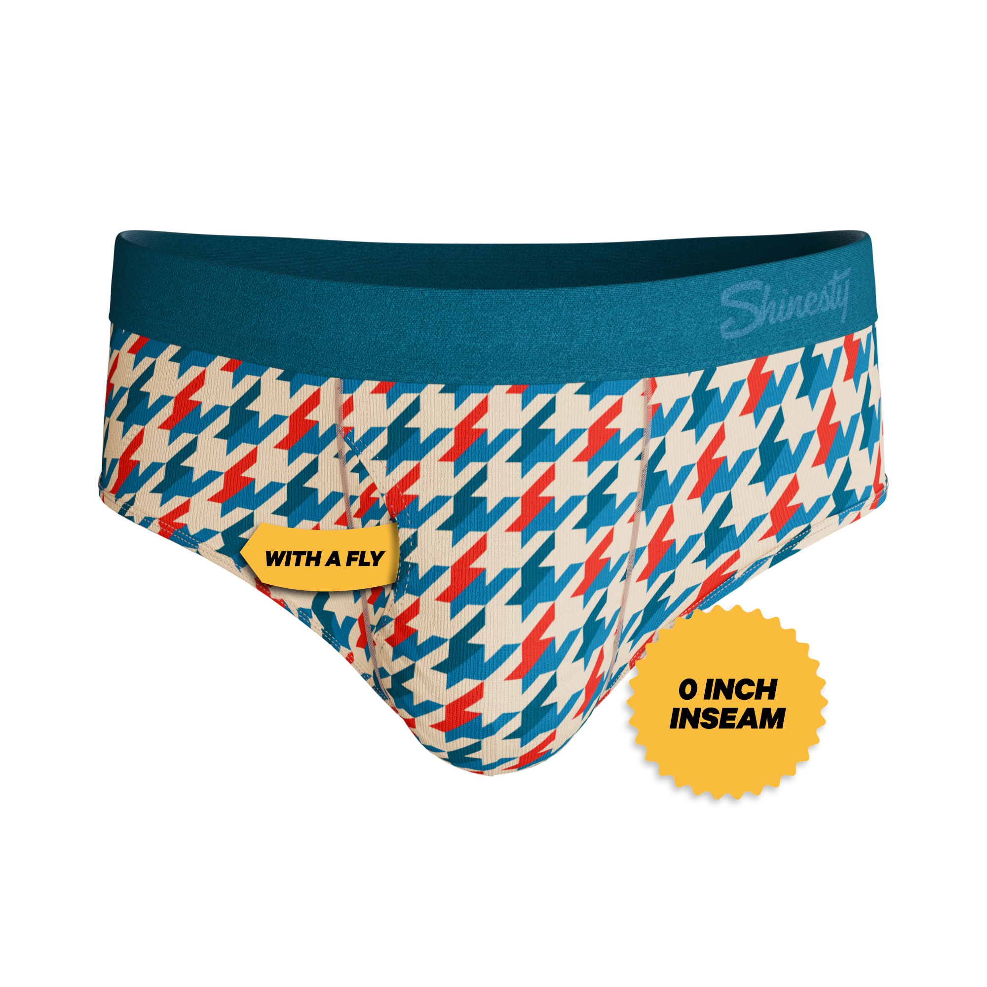 The Swanky | Retro Houndstooth Ball Hammock® Pouch Underwear Briefs - Shinesty