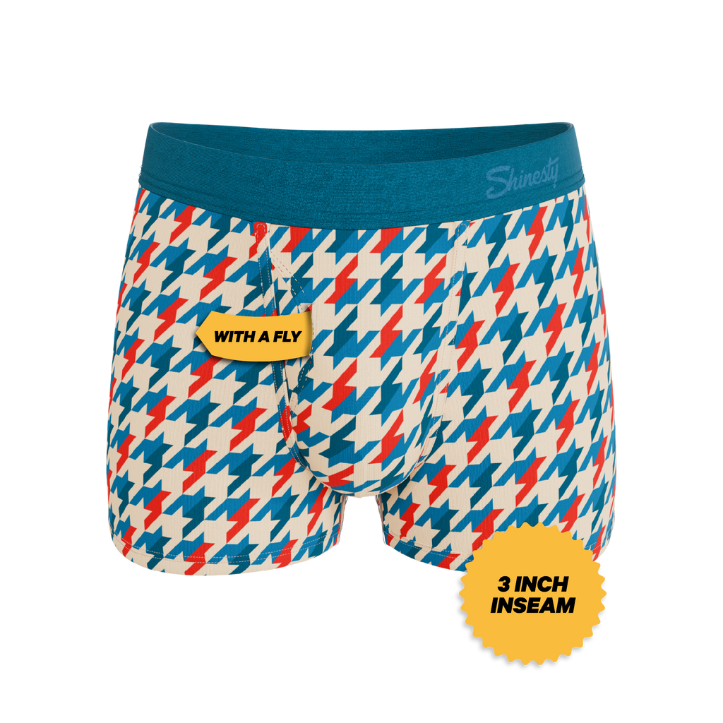 The Swanky | Retro Houndstooth Ball Hammock® Pouch Trunks Underwear - Shinesty
