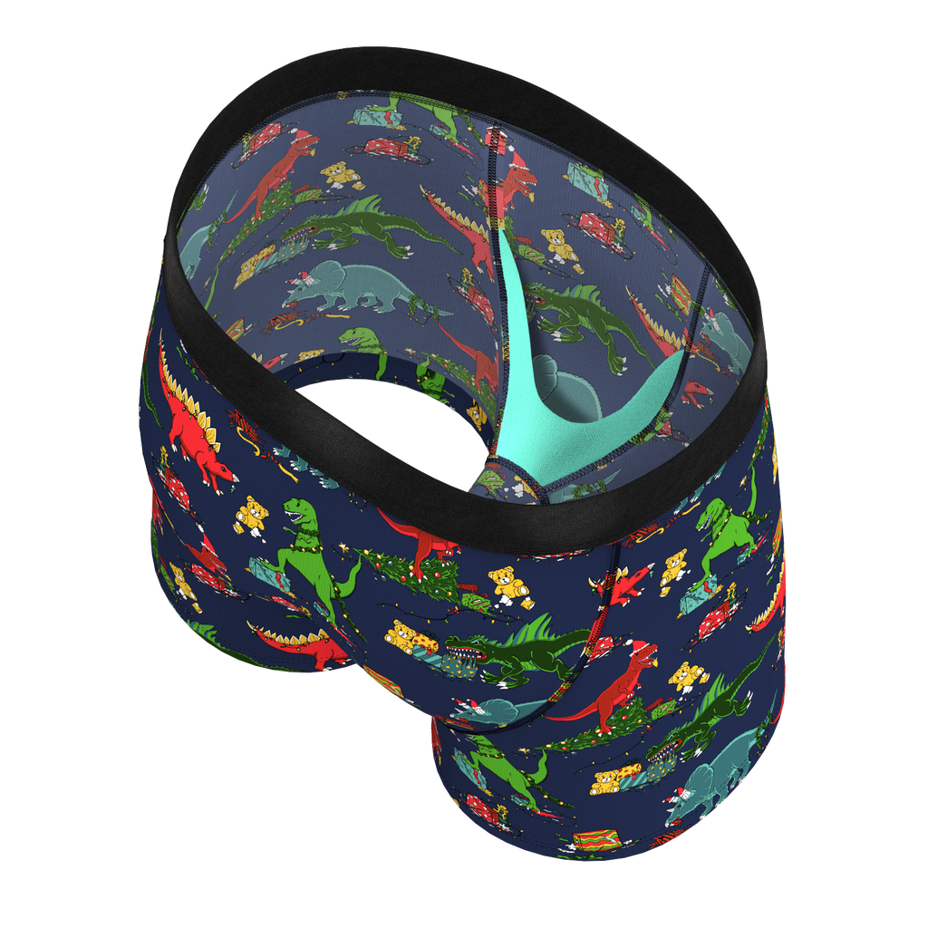 The T-Rexmas | Christmas Dinosaur Youth Boxer Briefs - Shinesty