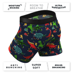 The T-Rexmas | Christmas Dinosaur Ball Hammock® Pouch Underwear With Fly - Shinesty
