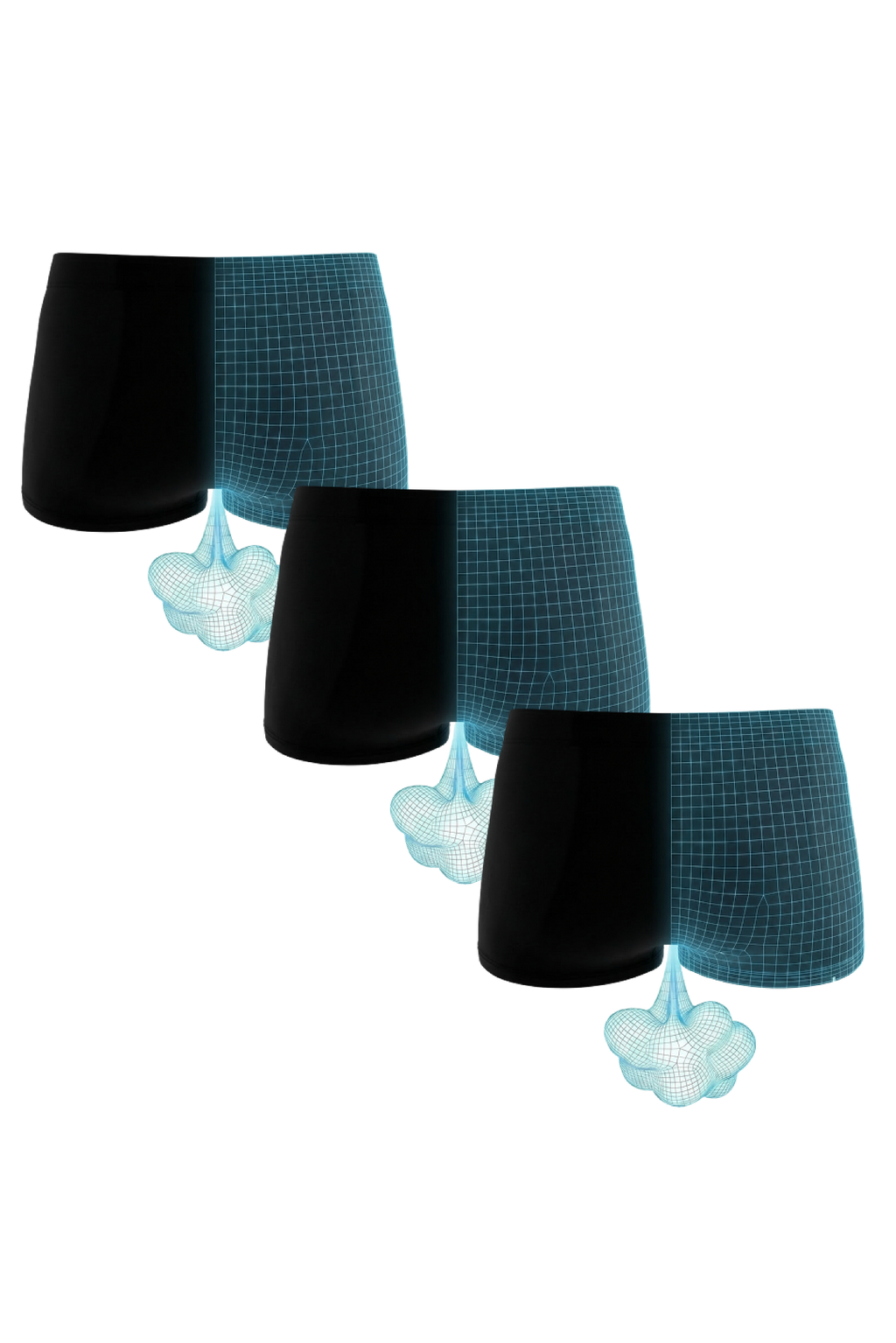The Threat Level Midnight | Fart Proof Boyshort Underwear 3 Pack - Shinesty