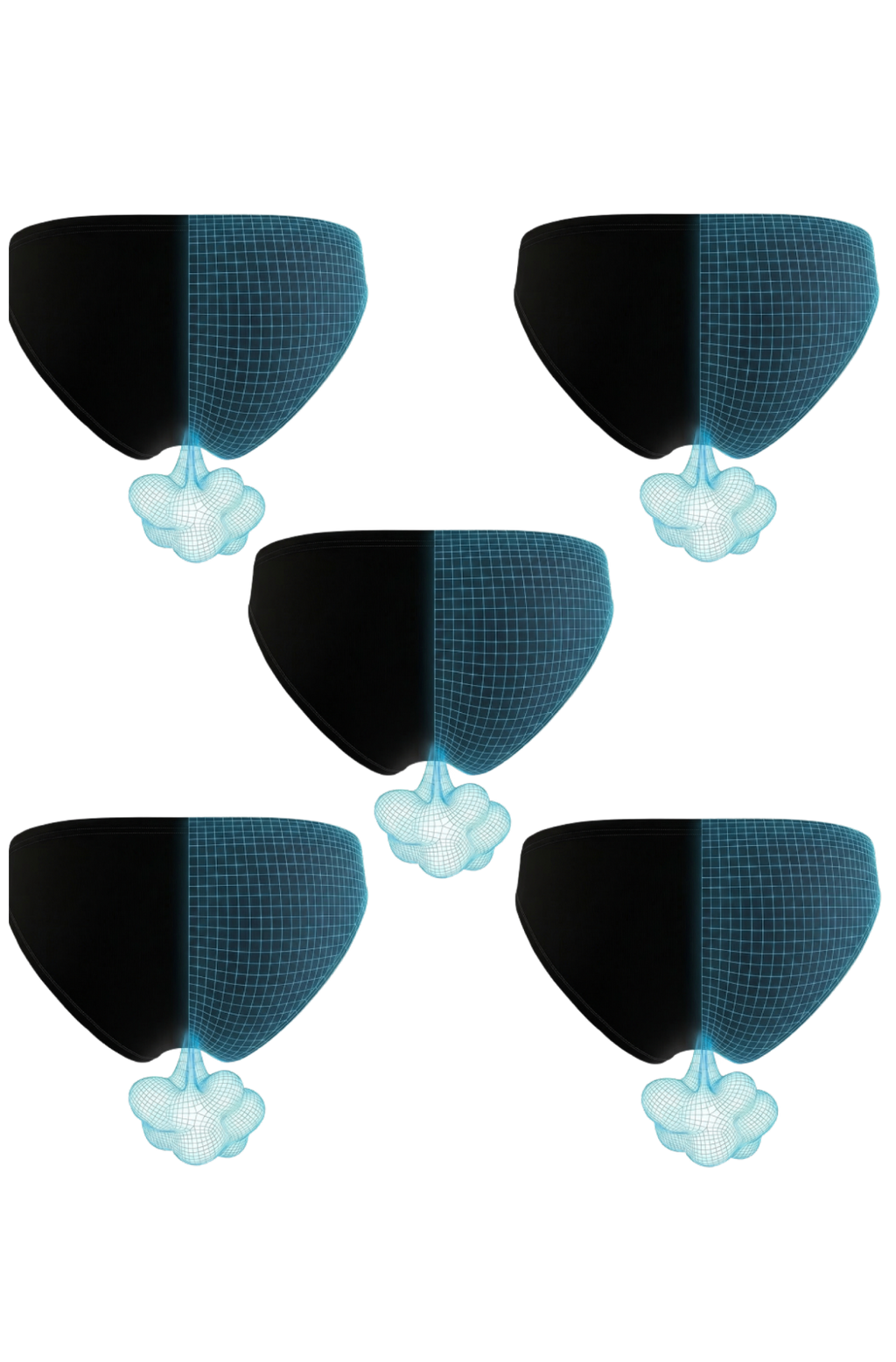 The Threat Level Midnight | Fart Proof Bikini Underwear 5 Pack - Shinesty