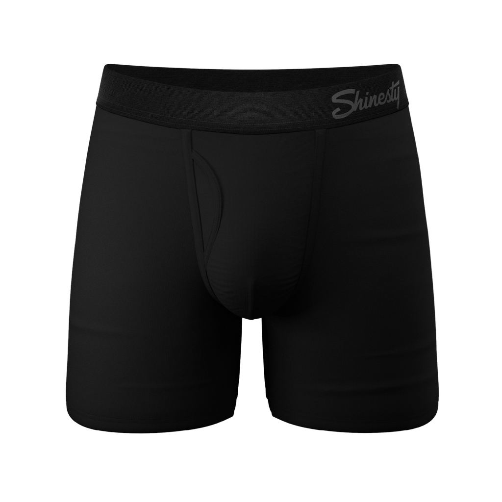 The Threat Level Midnight | Black Ball Hammock® Pouch Underwear With Fly - Shinesty