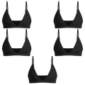 The Threat Level Midnight | Boob Hammock™ Triangle Bralette 5 Pack - Shinesty