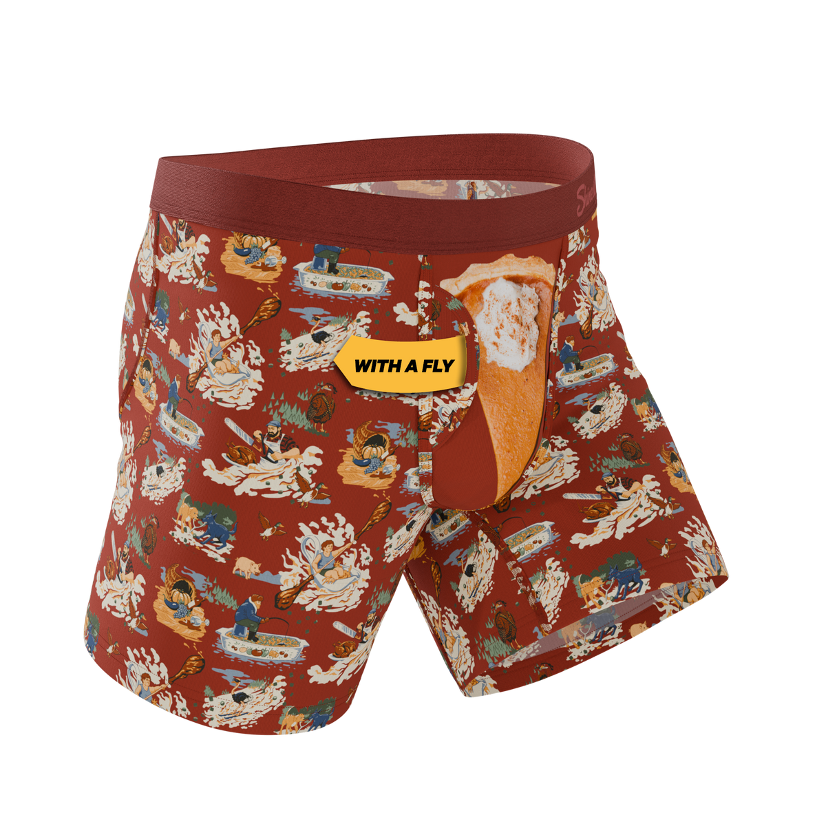 The Tater Toile | Thanksgiving Scene Ball Hammock® Pouch Underwear With Fly - Shinesty