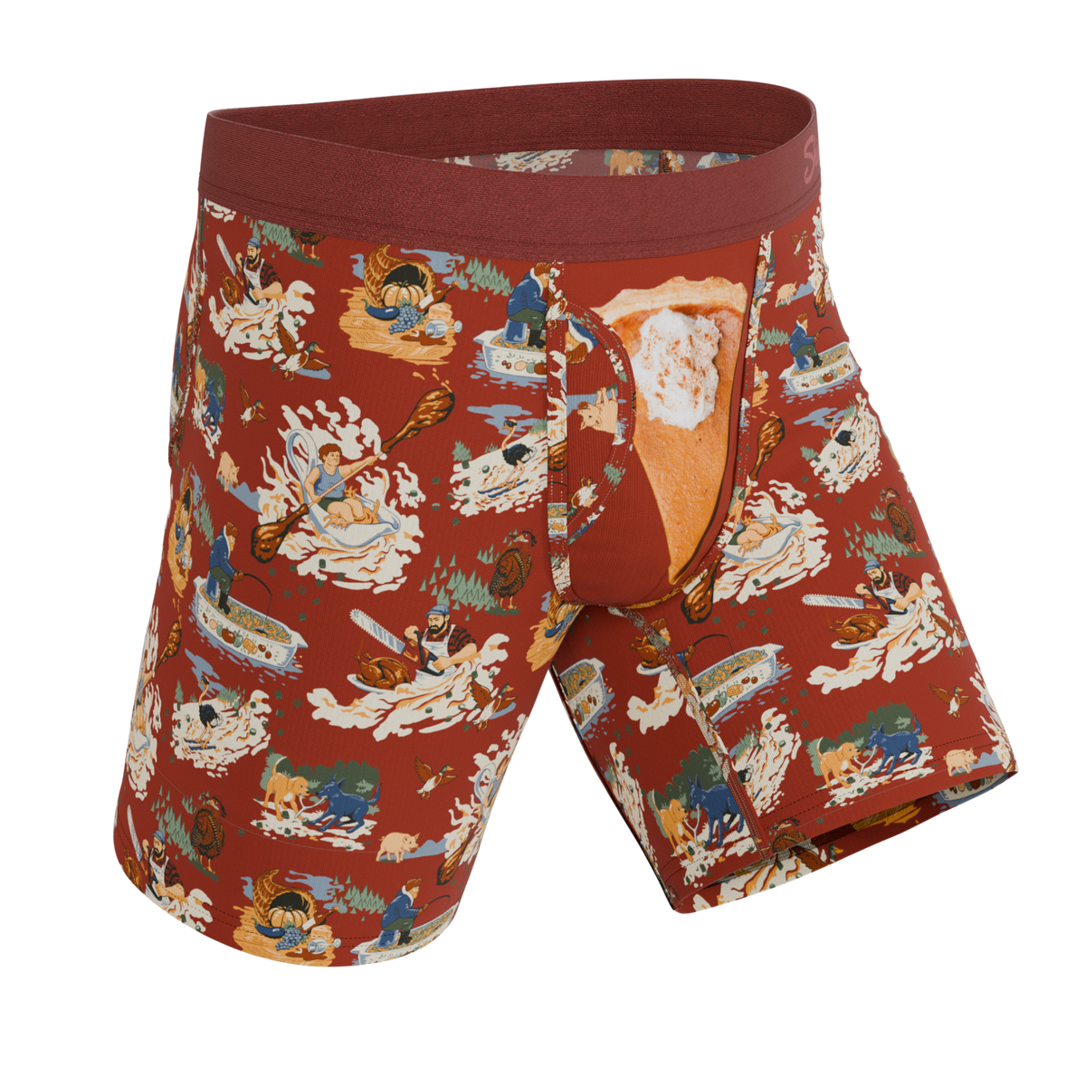The Tater Toile | Thanksgiving Scene Ball Hammock® Boxer - Long Leg - Shinesty