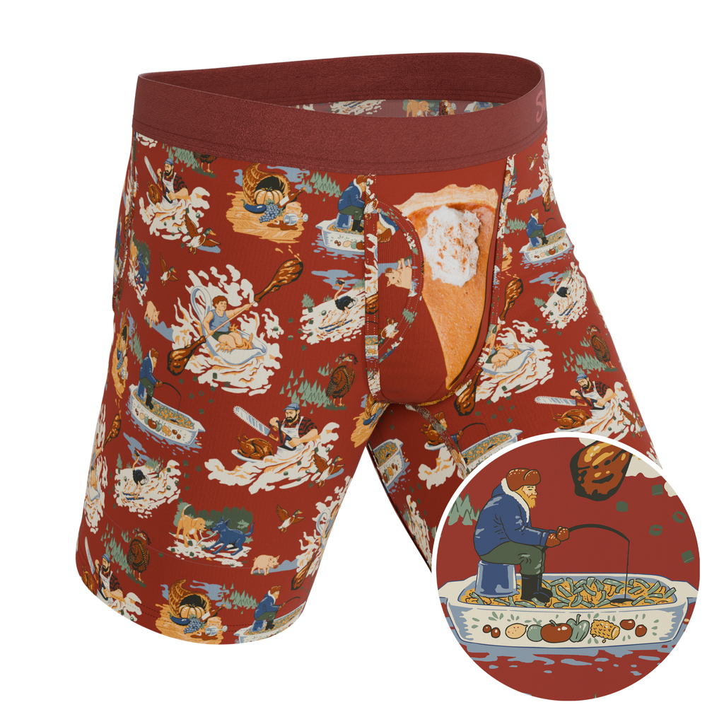 The Tater Toile | Thanksgiving Scene Ball Hammock® Boxer - Long Leg