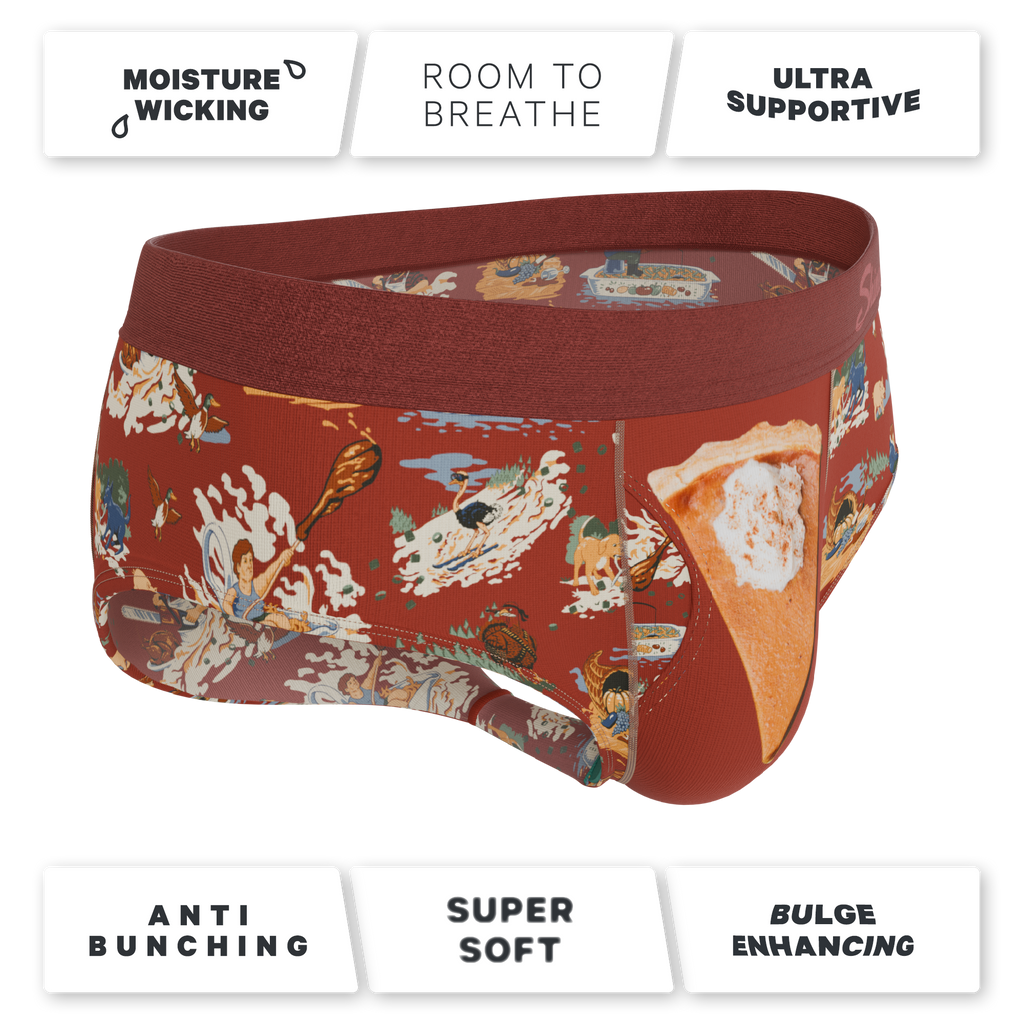 The Tater Toile | Thanksgiving Scene Ball Hammock® Pouch Underwear Briefs - Shinesty
