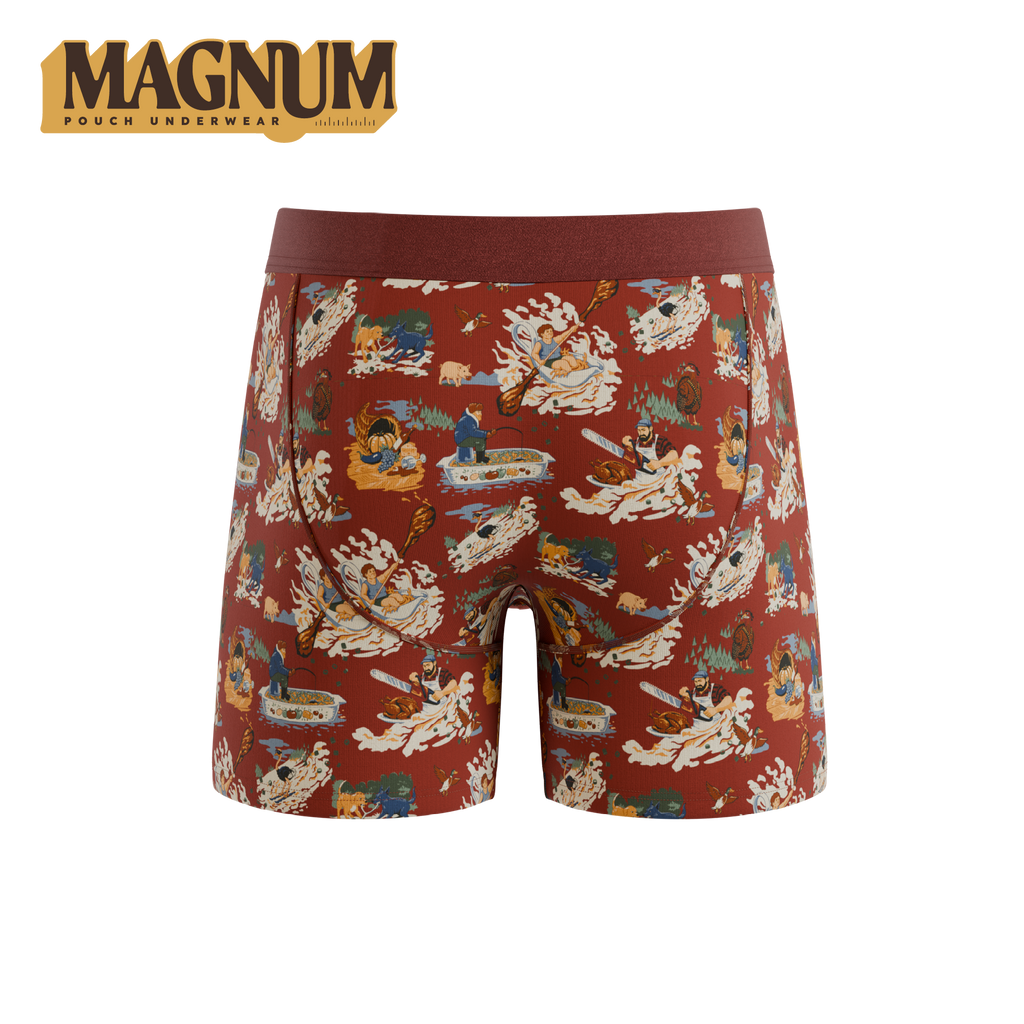 The Tater Toile | Thanksgiving Scene Ball Hammock® Magnum Big Pouch Underwear - Shinesty