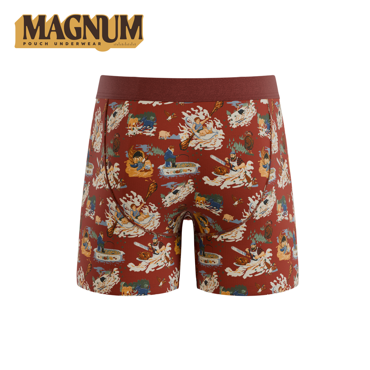 The Tater Toile | Thanksgiving Scene Ball Hammock® Magnum Big Pouch Underwear - Shinesty