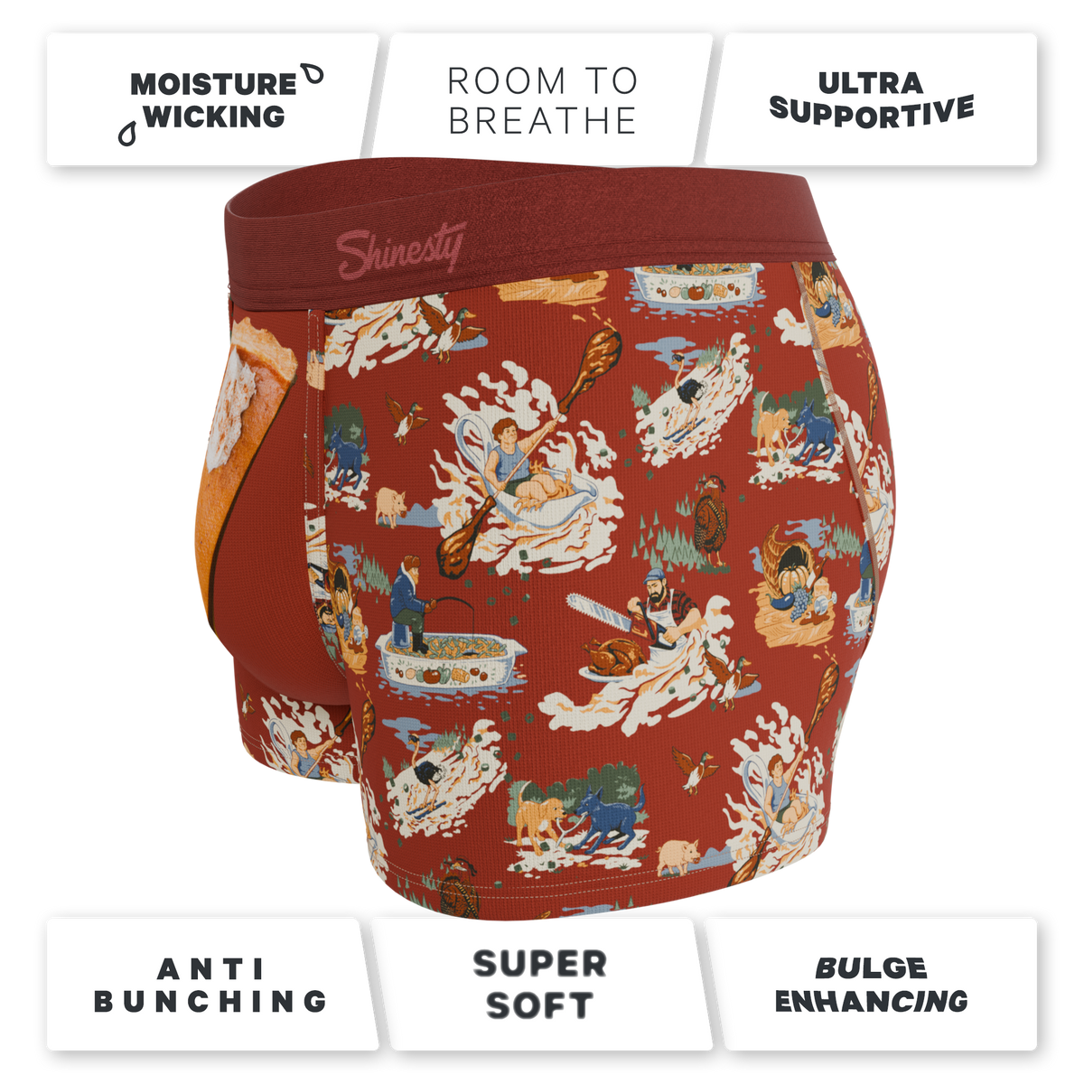 The Tater Toile | Thanksgiving Scene Ball Hammock® Pouch Trunks Underwear - Shinesty