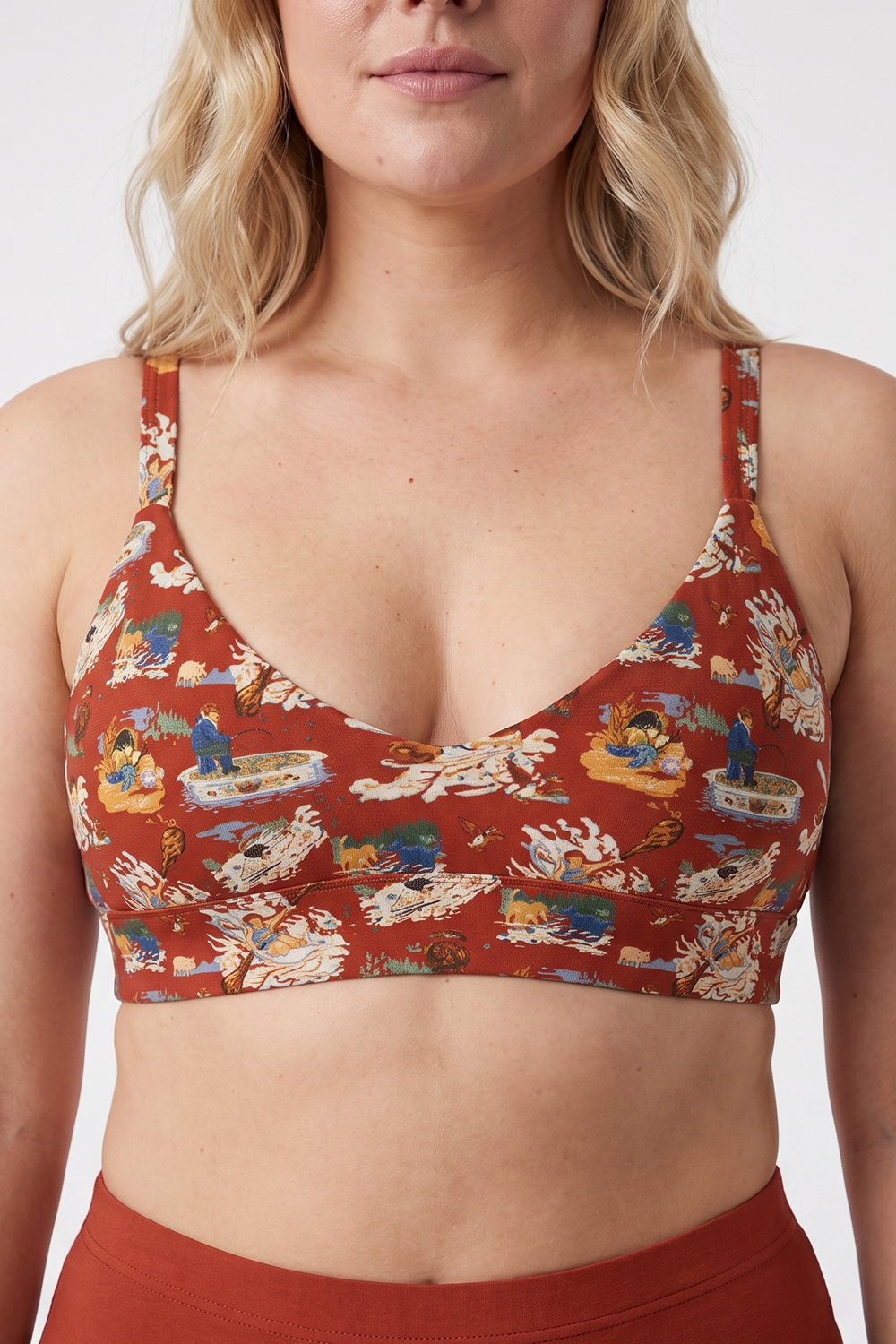 The Tater Toile | Thanksgiving Scene Boob Hammock™ Plunge Bralette - Shinesty