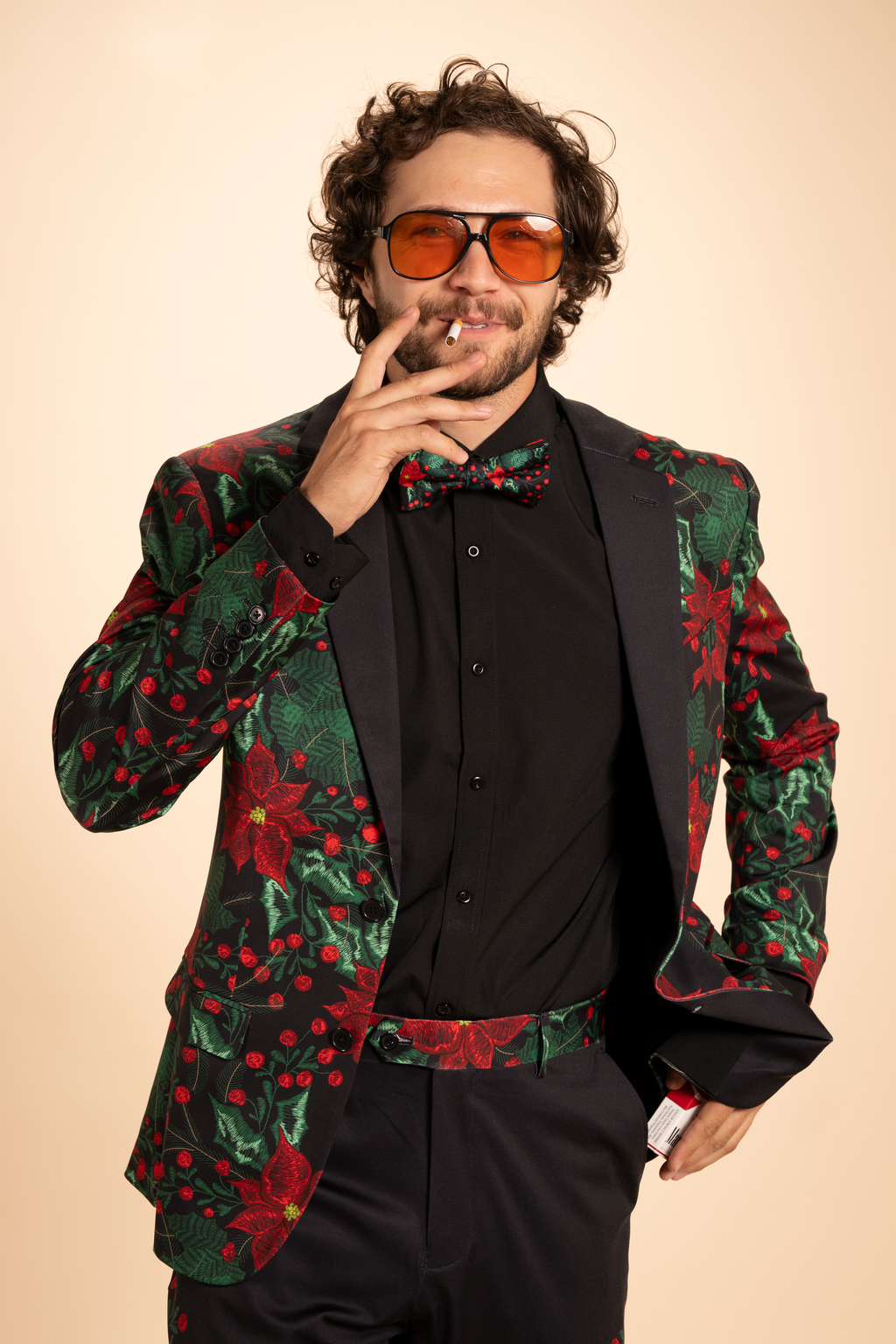 The Centerpiece | Poinsettia Men's Novelty Suit - Shinesty