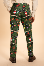 The Christmas Tree Camo | Christmas Tree Print Men's Printed Suit Pants - Shinesty