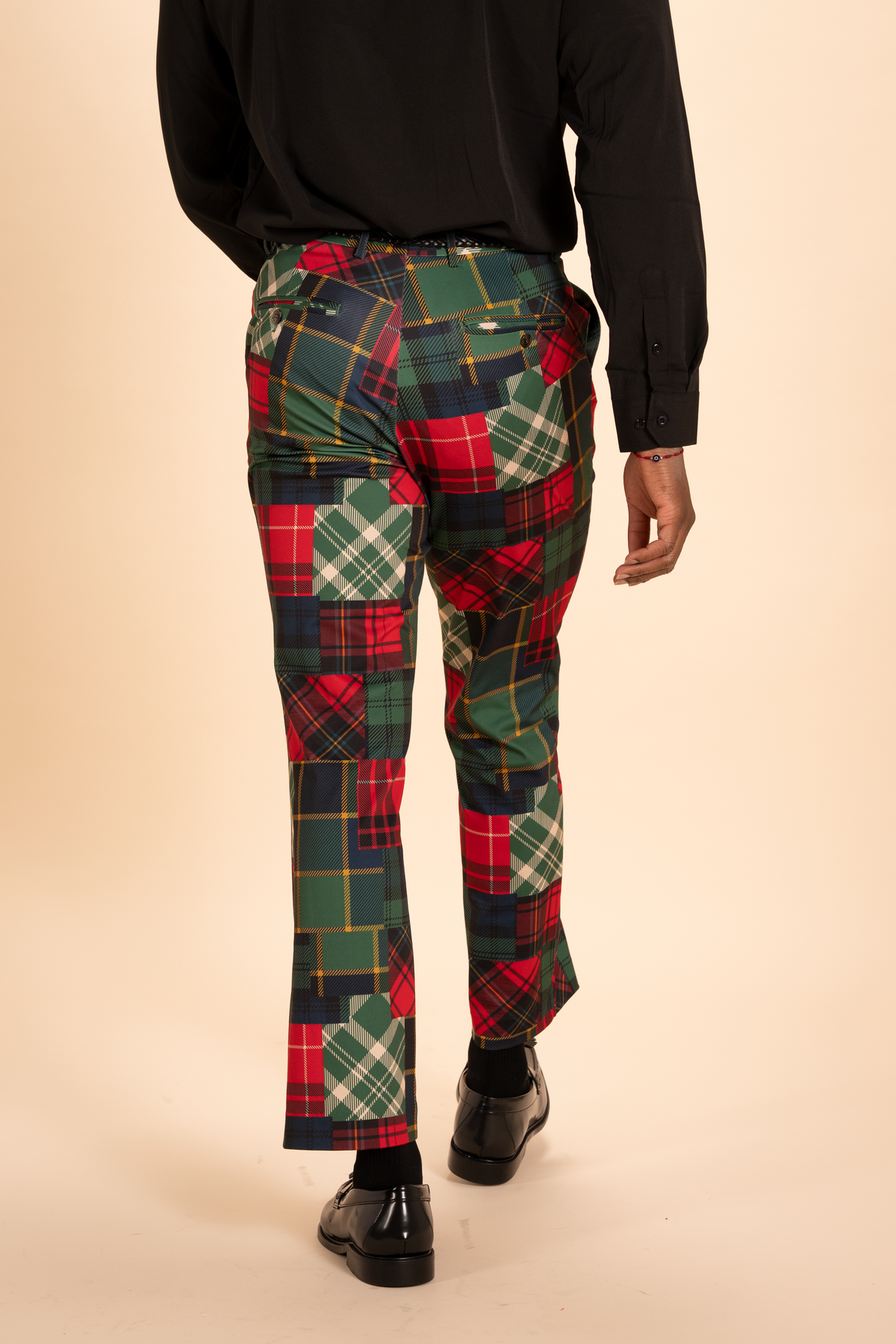 The Clash Of The Tartans | Tartan Patchwork Plaid Men's Printed Suit Pants - Shinesty