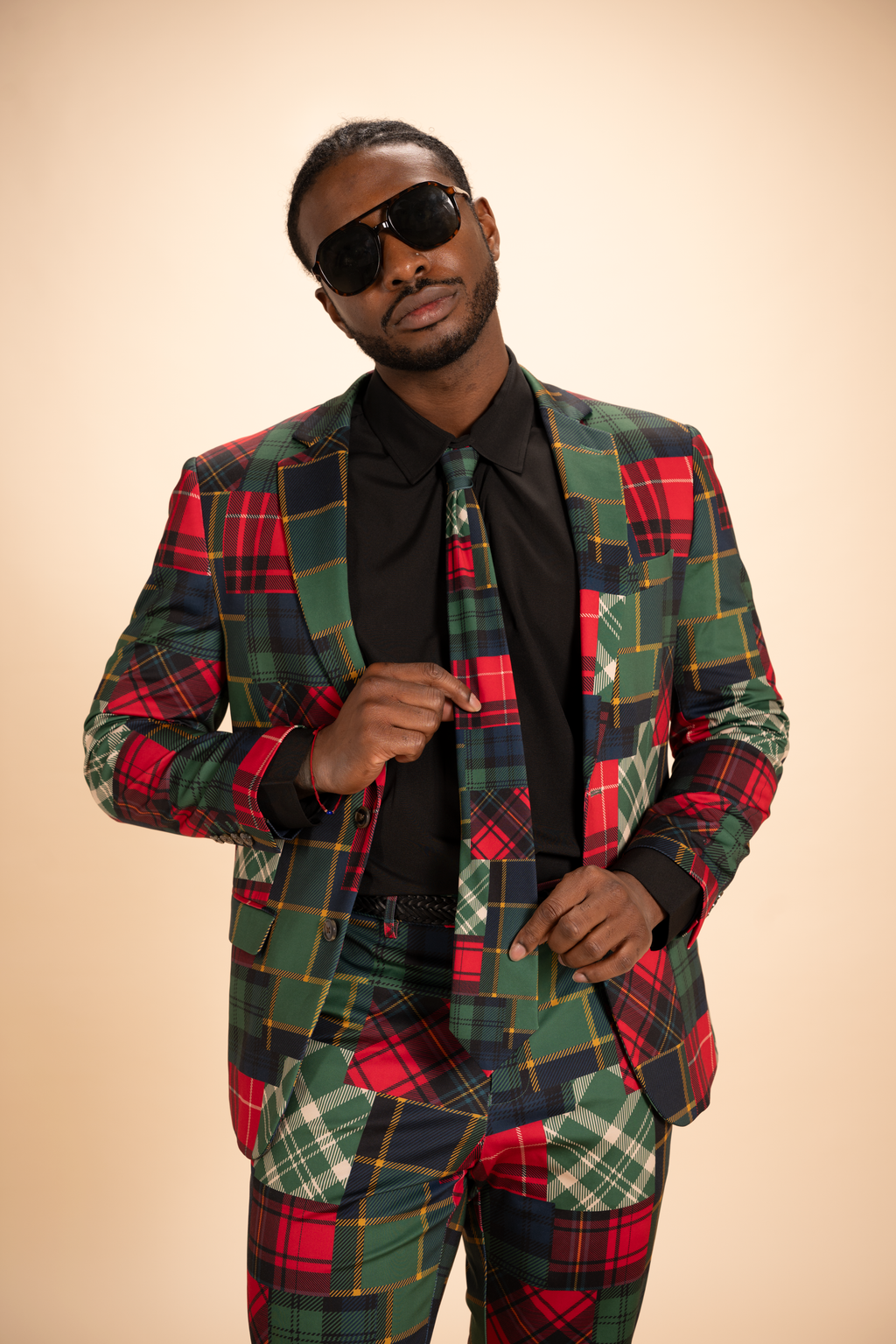 The Clash Of The Tartans | Tartan Patchwork Plaid Men's Novelty Suit - Shinesty