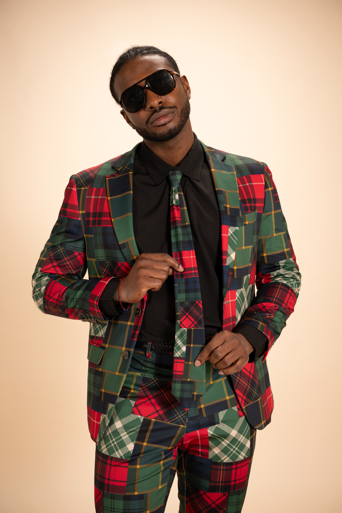 The Clash Of The Tartans | Tartan Patchwork Plaid Men's Novelty Suit - Shinesty